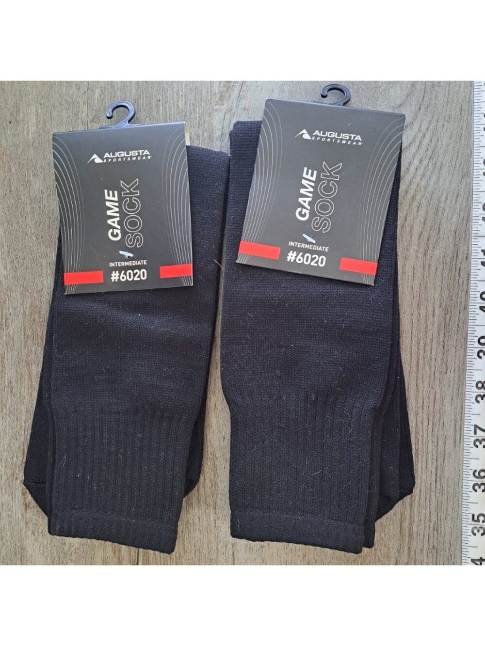 Game Socks Black 2 Pair Size Intermediate Mens4.5-7, Women's 5.5 - 10.5 New